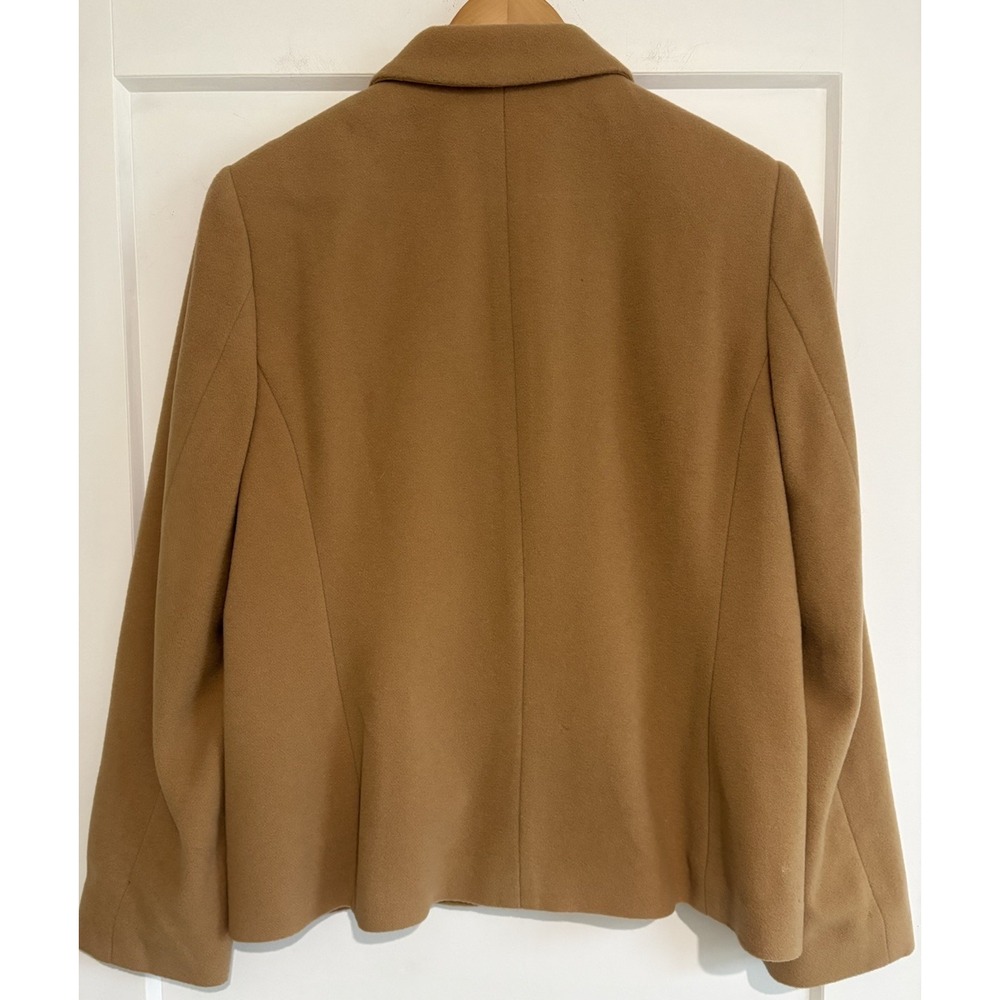 Vintage Tribal Sportswear Camel Wool Cashmere Safari Blazer Jacket Women's Sz 14 - Picture 3 of 13